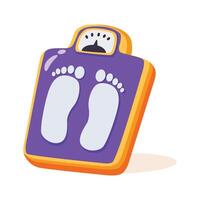 Get this amazing icon of weighing scale in trendy design style vector