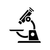 Medical Laboratory Microscope Icon in Flat Style vector