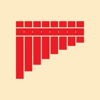 Pan Flute trendy magnificent abstract illustration colorful useful design vector