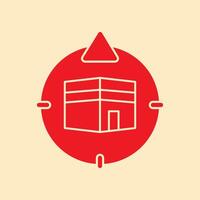 Qibla Direction trendy magnificent abstract illustration colorful useful design vector