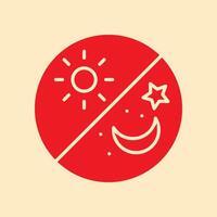 Day and Night trendy magnificent abstract illustration colorful useful design vector