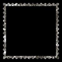 Shiny frame. Texture of crumpled foil. Retro element. illustration vector