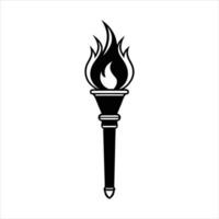 Torch icon isolated on white background. vector