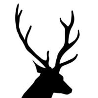 A silhouette of a deer head vector
