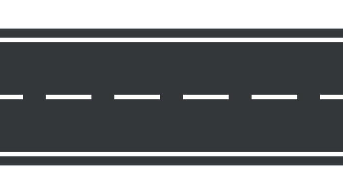 road silhouette, black and white illustration of asphalt road with dashed white lines, seamless repeatable shape pattern texture