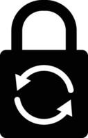 Reset password icon. Repeat safety sign. Lock reload symbol. flat style. vector