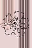 Abstract Floral Beige Botanical Art Background vector