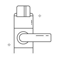Card Lock Safe Access Icon Design with Editable Stroke vector