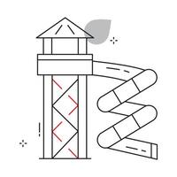 Vacation Water Slide Icon Design vector