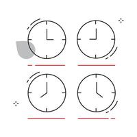 Travel Global Timezone Clock Icon Design vector