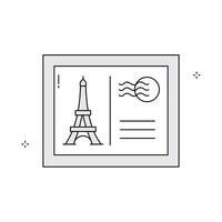 Travel Keepsake Postcard Icon Design vector