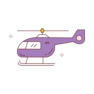 Military and Civil Helicopter Icon design