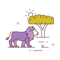 Lion Icon for Wildlife Icon Design vector