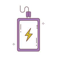 Fast Charging External Battery Icon Design vector