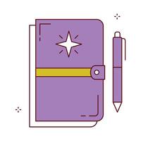 Trip Travel Journal Diary Notebook Icon Design vector
