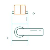 Access Control Card Lock Icon Design vector