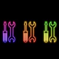 Animated settings line icons. Spinning gear animation. Interface elements vector