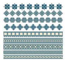 Abstract coloured mosaic art ornament on white background vector