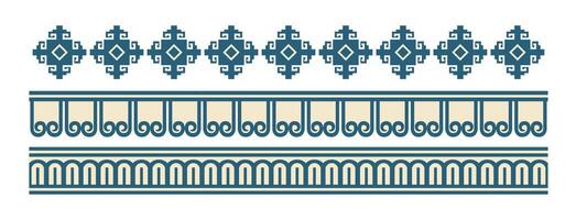 Abstract coloured mosaic art ornament on white background and green colour vector