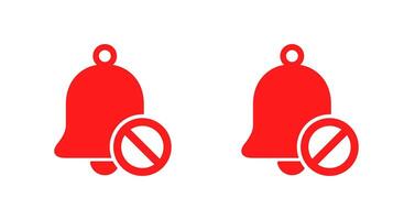 No bell prohibition icon in flat style. Notification forbidden sign symbol vector