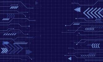 Abstract blue futuristic network technology background vector