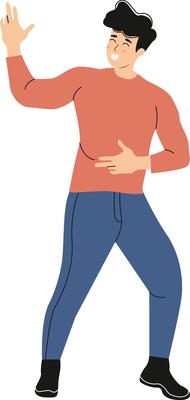 Street Dancer Pose in Cartoon Design
