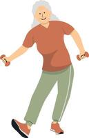 Activities Elderly People in Flat Design vector