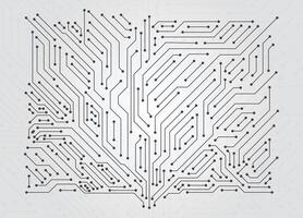 High tech technology circuit board geometric pattern. Abstract digital background with technology circuit board texture. Electronic motherboard illustration. Central Computer Processors CPU Concept. vector