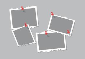 Abstract empty photo frame template with gray background, collage templates vector