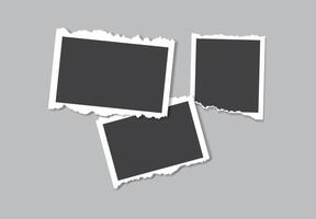 Abstract empty photo frame template vector
