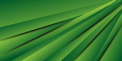Abstract geometric background overlapping with colorful gradient green lines concept pattern. Bright green simple banner. Eps10 vector