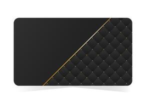 Sophisticated golden luxury card for VIP access. Black leather background with copy space. illustration on transparent background vector
