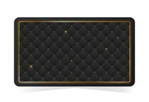 Premium black and gold VIP card design. Leather background with copy space. illustration on transparent background vector