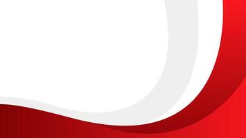 Red and white abstract curve background, template vector