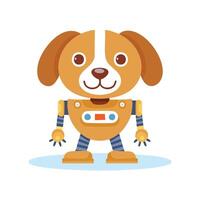 A AI Dog Robot simple illustration vector