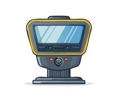 A AI Lidar Sensor simple illustration vector