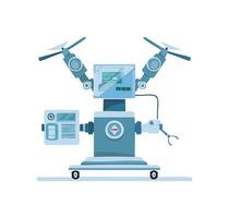 A AI Surgical Robot simple illustration vector
