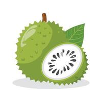 A cute Soursop fruit illustration vector