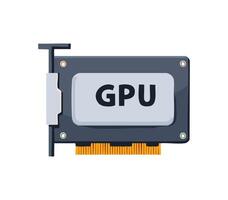 A GPU Graphics Processing Unit illustration vector