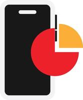 Pie Mobile Chart Graph vector
