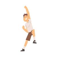 Smiling Happy Boy Having Fun Cartoon Character Illustration vector