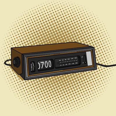 Alarm clock pop art style illustration. Toasted bread. Comic book style imitation. Vintage retro style. Conceptual illustration