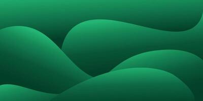 Bright and colorful abstract green wave background. Fluid color design with shadows. Fluid shapes composition. Eps10. vector