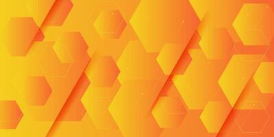 Colorful hexagonal abstract background with yellow and orange gradient combination color pattern. Eps10 vector