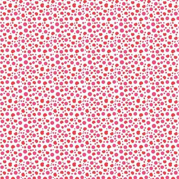 pattern with red polka dots on white background. vector