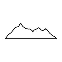 Mountain icon. Outline mountain icon for web design isolated on white background vector