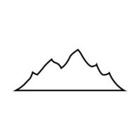 Mountain icon. Outline illustration of mountain icon for web. vector