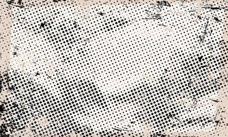 Grunge Dotted Halftone Retro Paper Print Textured Tint Frame Abstract Wallpaper vector