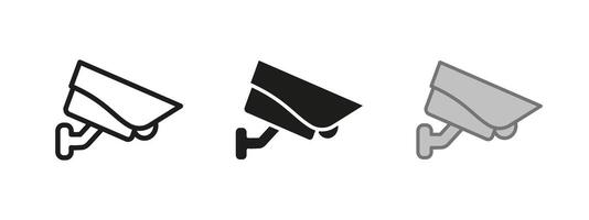 CCTV camera icon. Security cam illustration. Surveillance and monitoring symbol. Protection and observation sign. Privacy control guard pictogram. camera CCTV concept isolated. vector