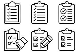 Checklist and Approval Icons Pack vector